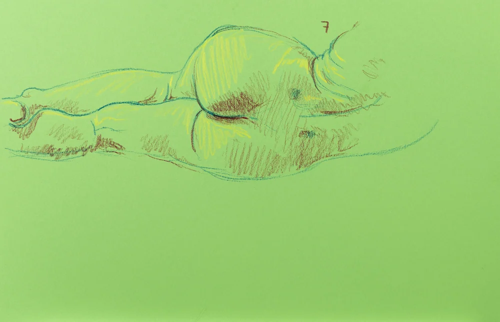 Lying-side figure, side view by Riley Adamson