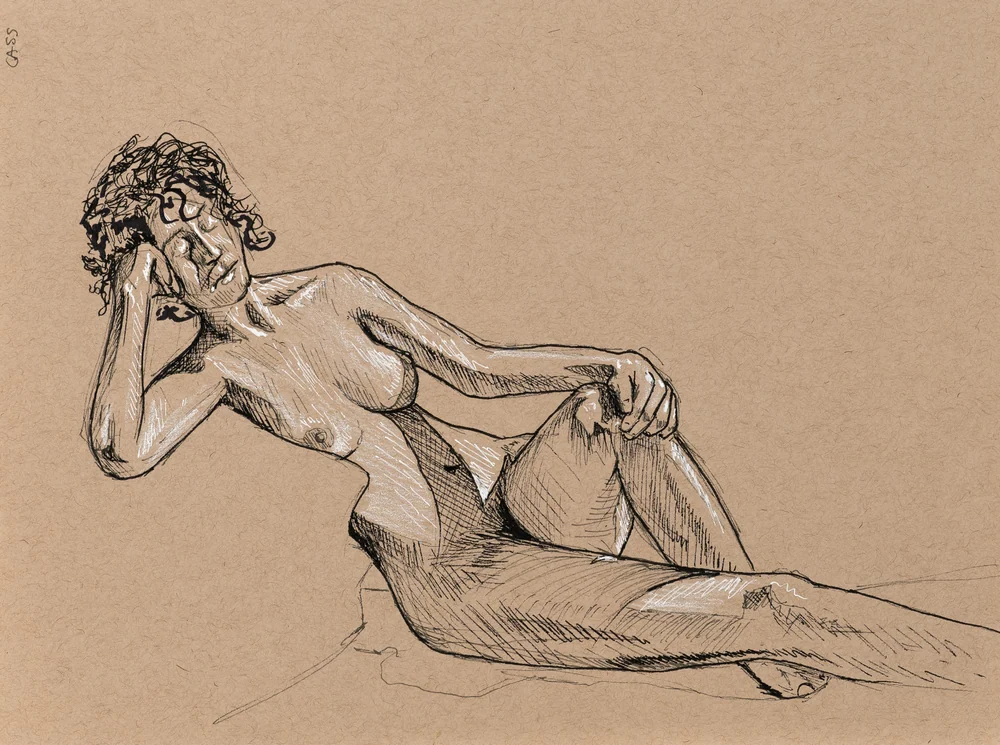 Lying-side figure, front view by Riley Adamson