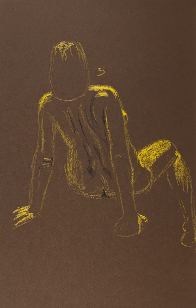 Figure drawing, back view by Riley Adamson