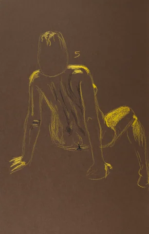 Figure drawing, back view by Riley Adamson