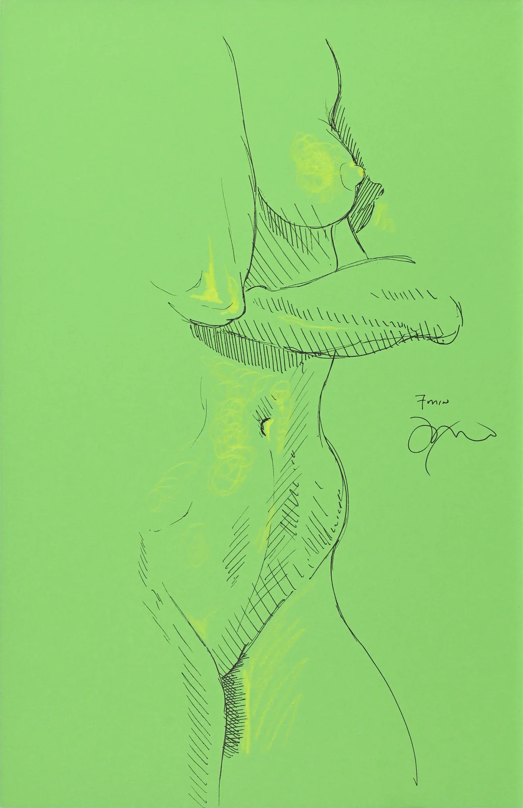 Standing figure, side view by Riley Adamson