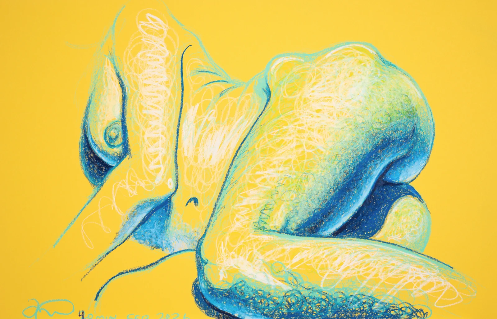 Figure drawing, from-below view by Riley Adamson