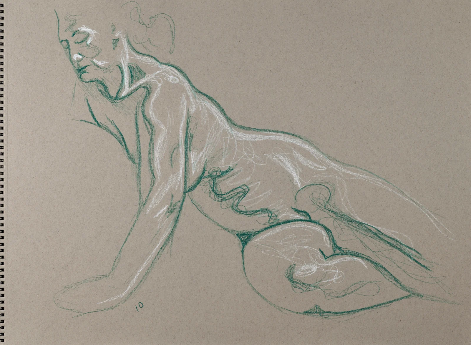 Lying-side figure, side view by Riley Adamson