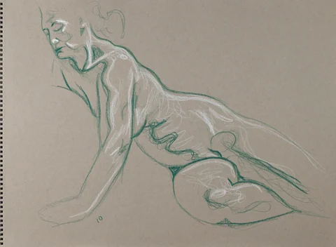 Lying-side figure, side view by Riley Adamson