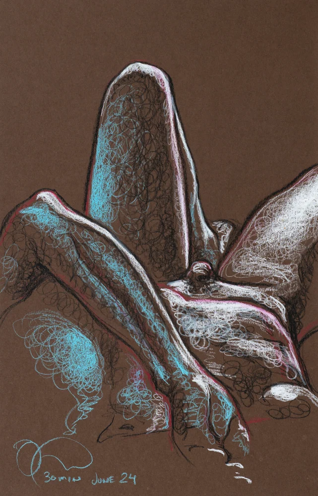Lying-supine figure, from-above view by Riley Adamson