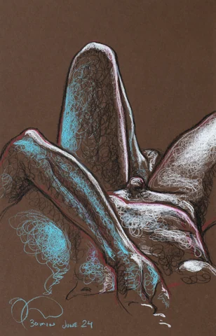 Lying-supine figure, from-above view by Riley Adamson