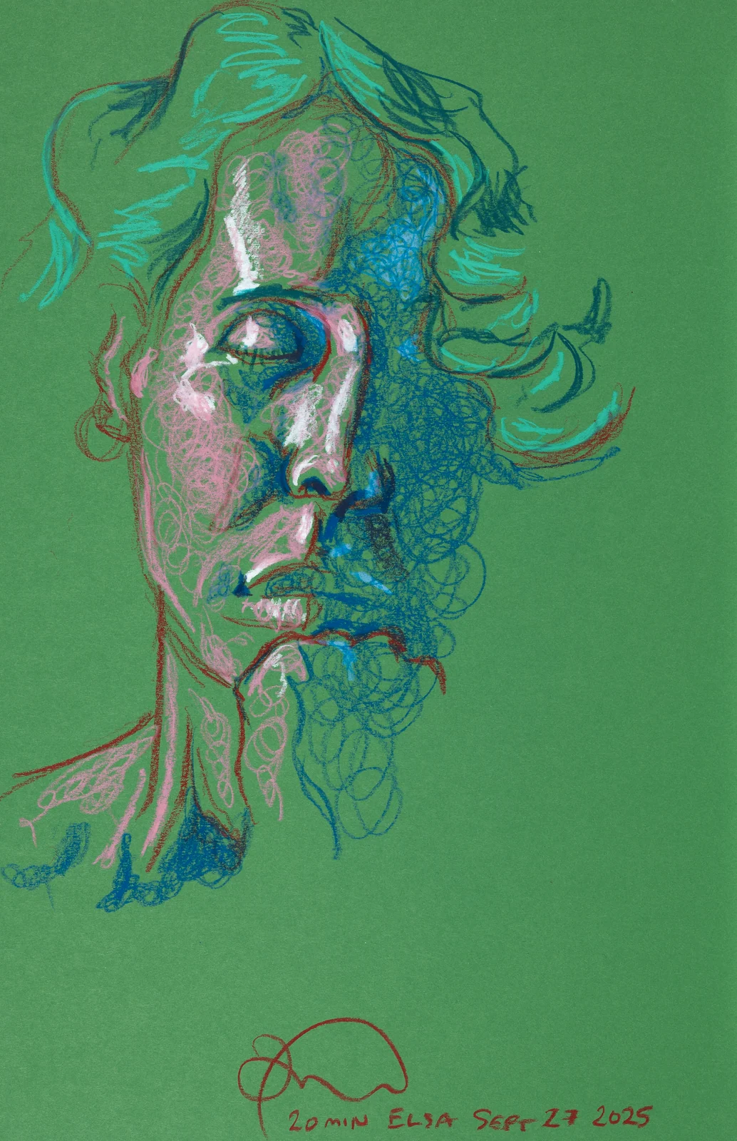 Figure drawing, front view by Riley Adamson