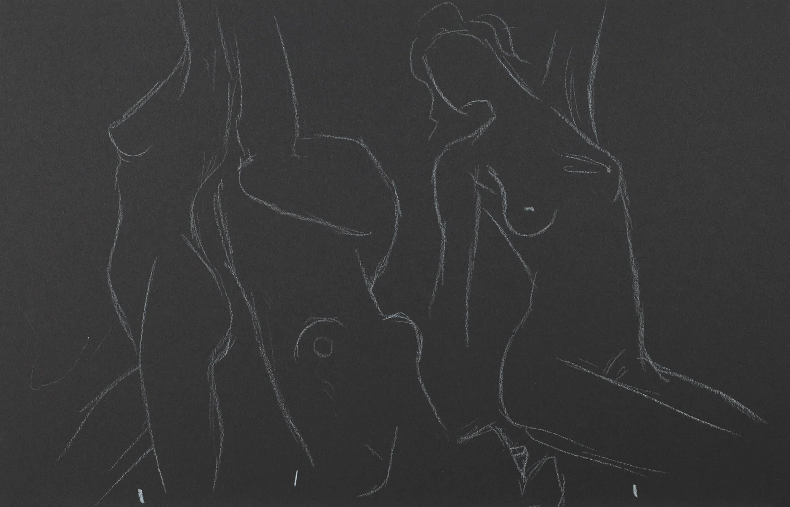 Gesture sheet, 3 poses by Riley Adamson
