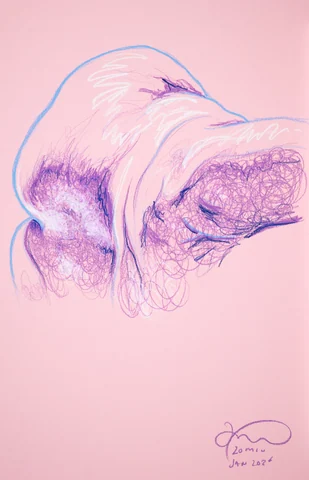 Lying-side figure, from-above view by Riley Adamson