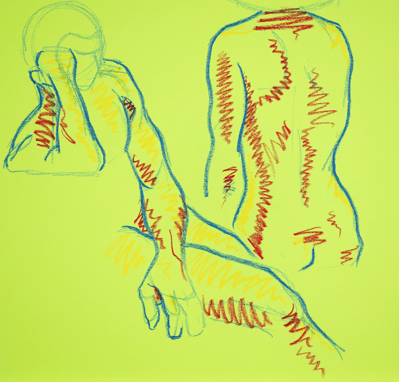 Gesture sheet, 2 poses by Riley Adamson