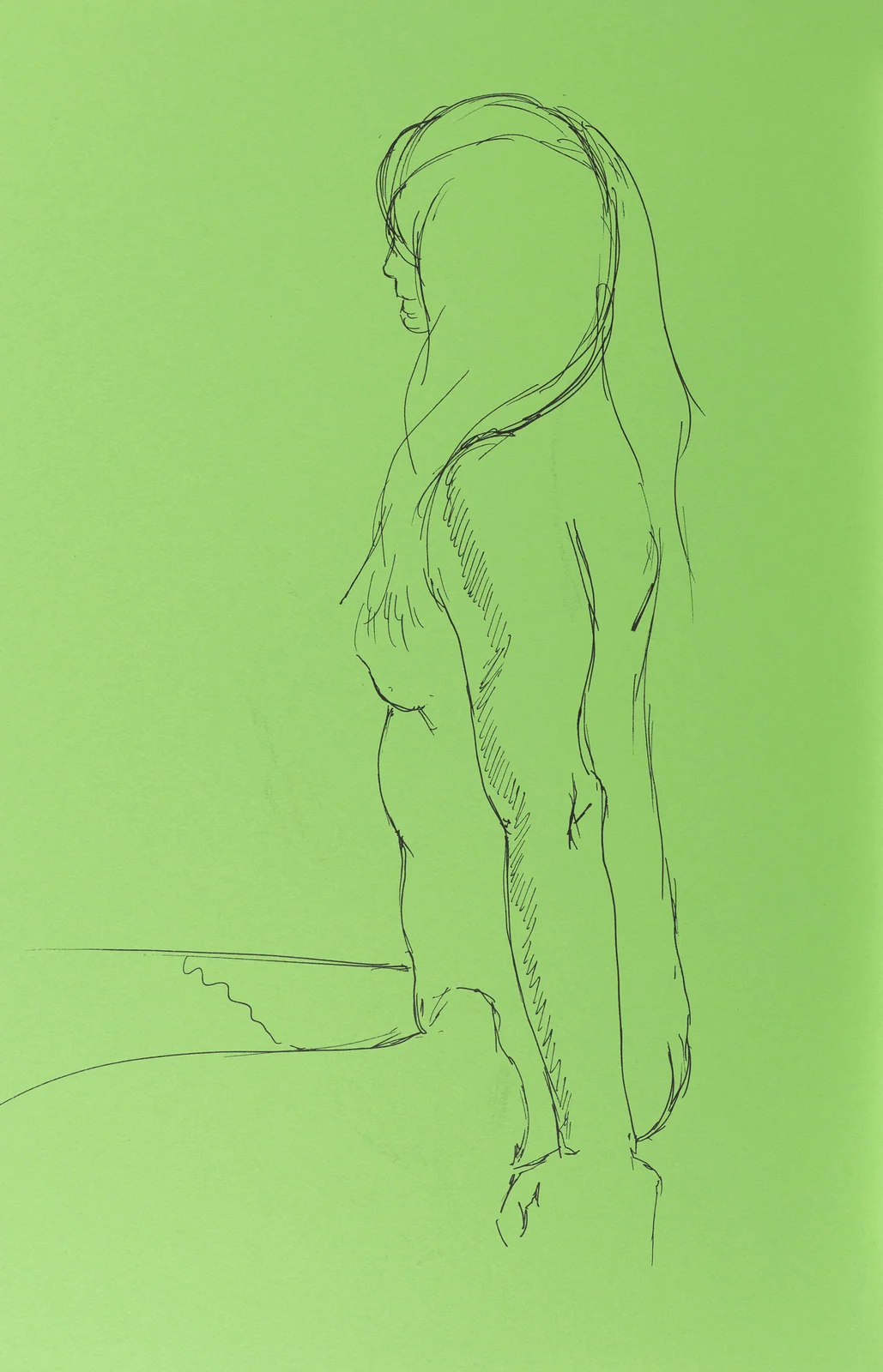 Seated figure, side view by Riley Adamson