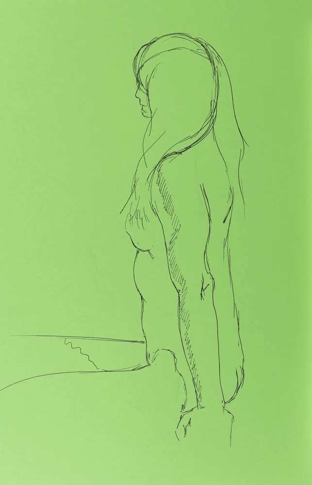 Seated figure, side view by Riley Adamson