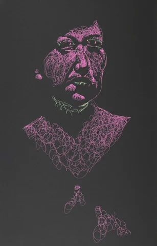 Seated figure, front view
