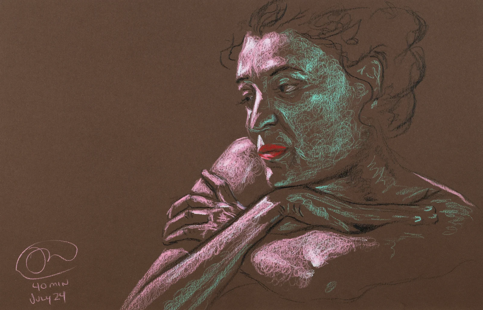 Seated portrait, front view by Riley Adamson