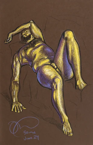 Lying-supine figure, front view by Riley Adamson