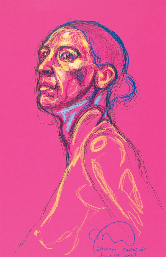 Seated figure, front view by Riley Adamson