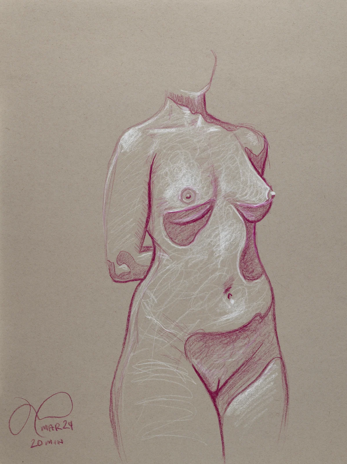 Standing figure, front view by Riley Adamson
