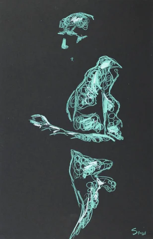 Standing figure, side view by Riley Adamson