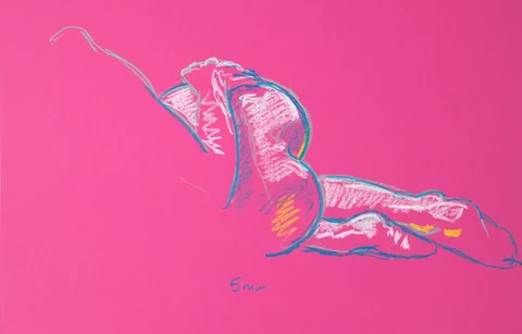 Lying-side figure, back view by Riley Adamson