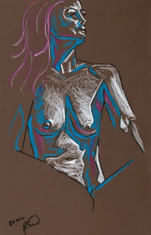 Seated figure, front view