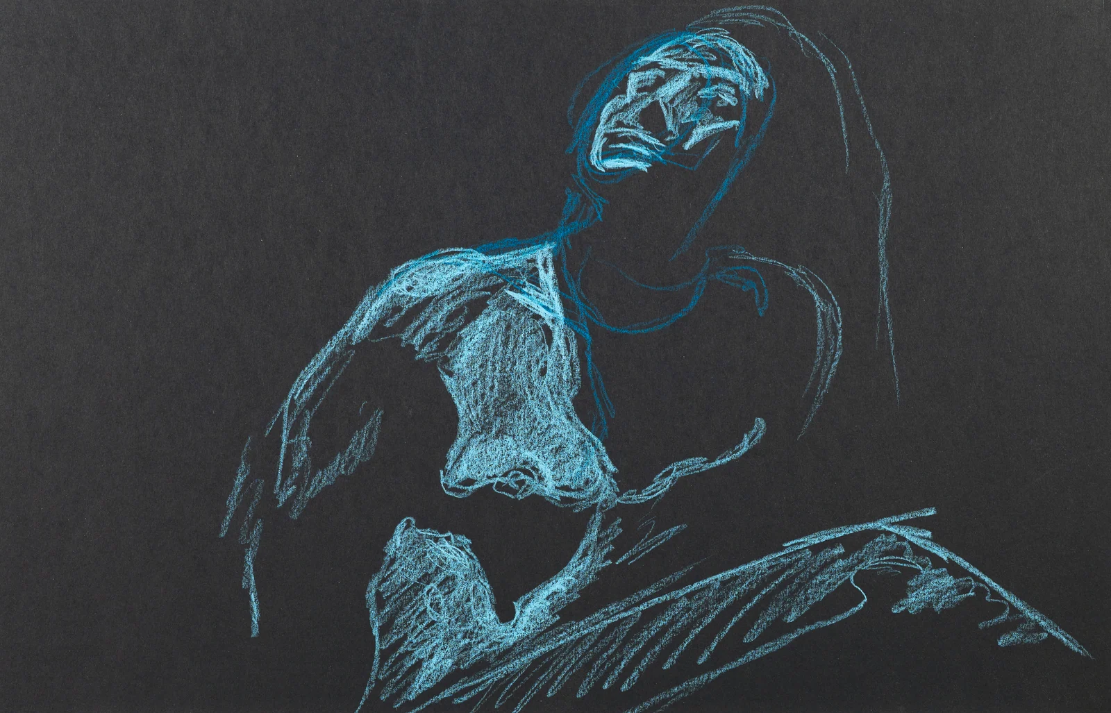 Seated figure, front view by Riley Adamson