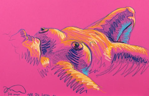 Lying-supine figure, side view by Riley Adamson