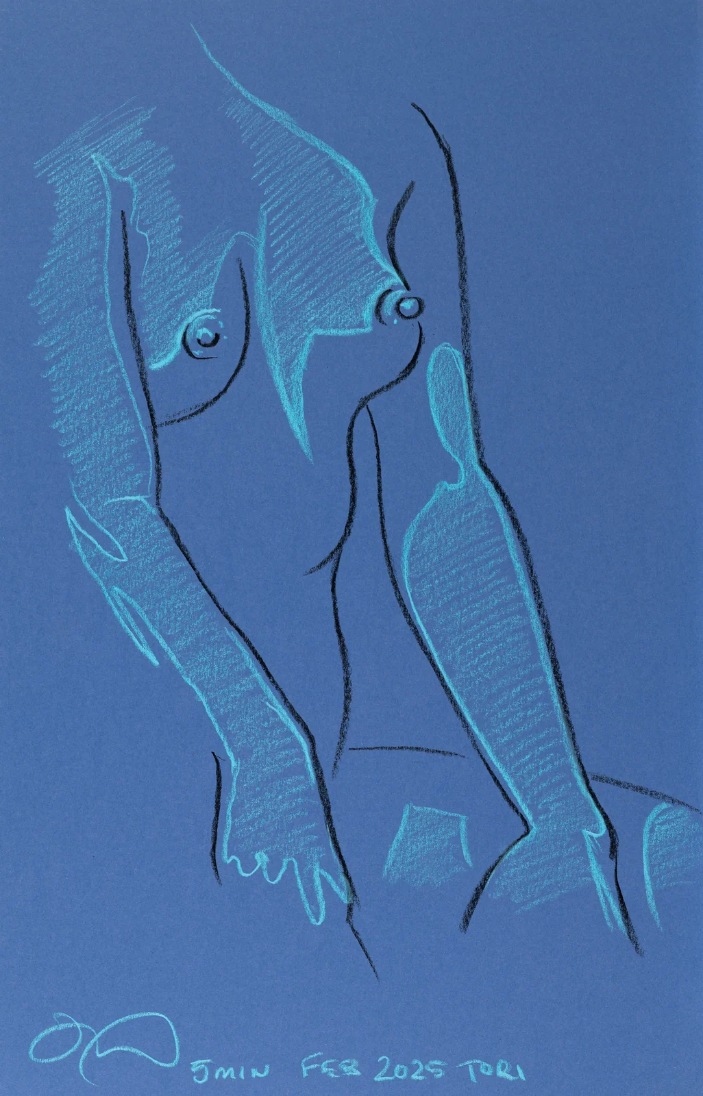 Figure drawing, front view by Riley Adamson