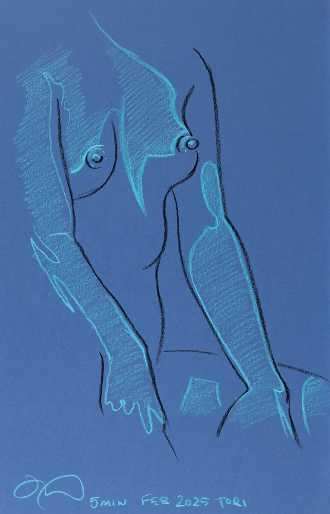 Figure drawing, front view by Riley Adamson