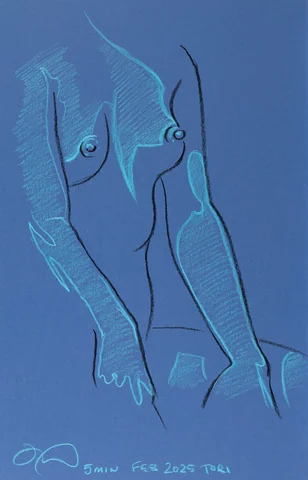 Figure drawing, front view by Riley Adamson
