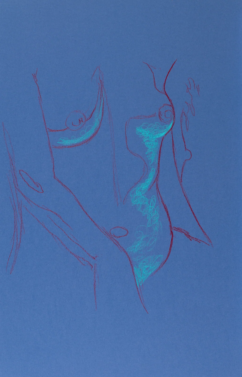 Figure drawing, side view by Riley Adamson