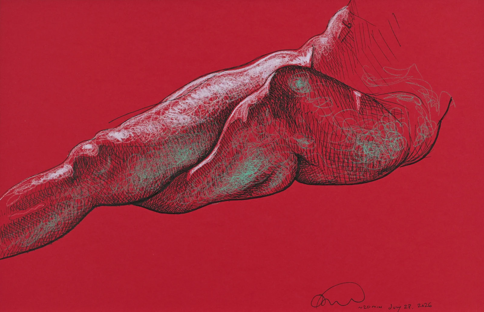 Lying-side figure, side view by Riley Adamson