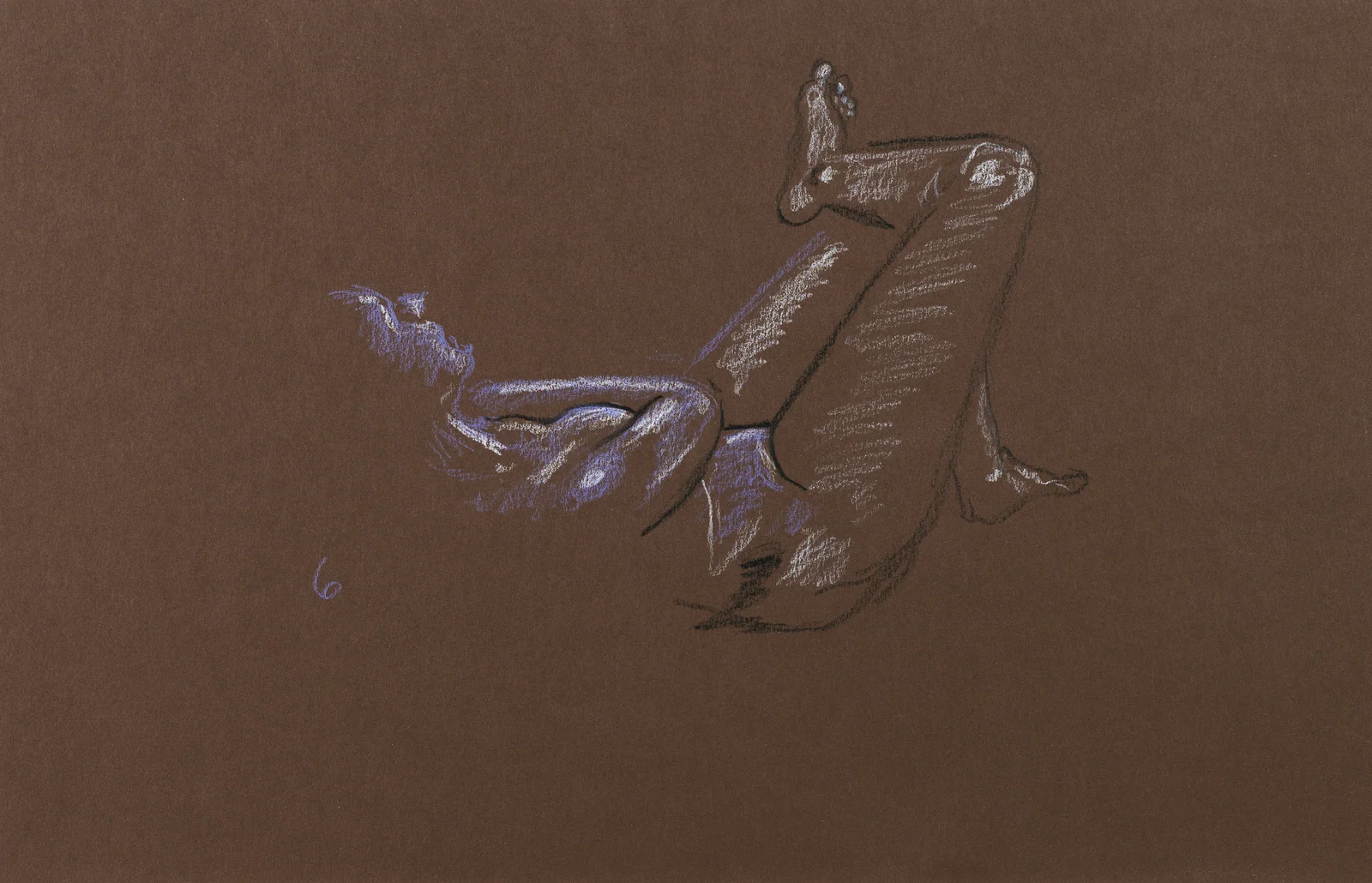 Figure drawing, side view by Riley Adamson
