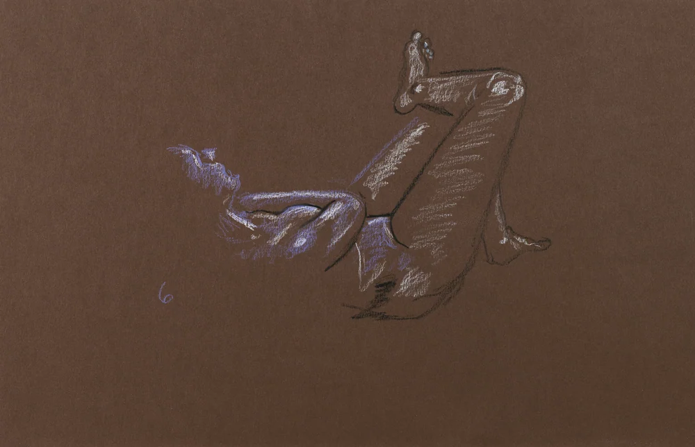 Figure drawing, side view by Riley Adamson