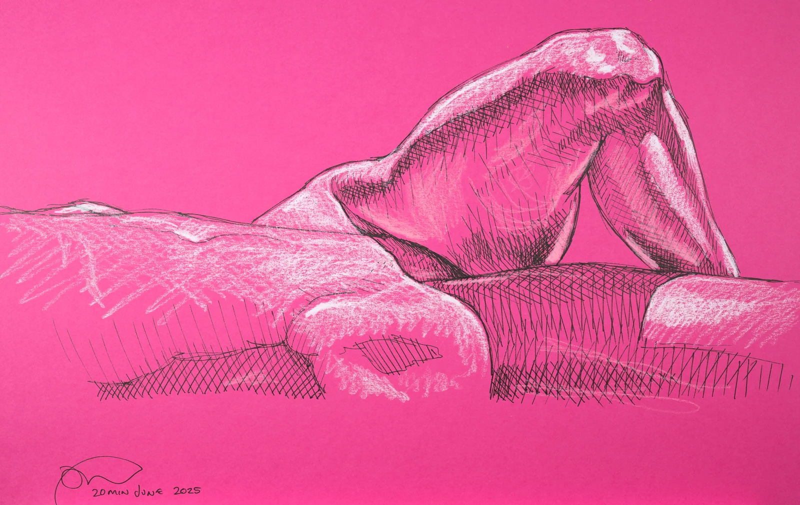 Lying-supine figure, back view by Riley Adamson