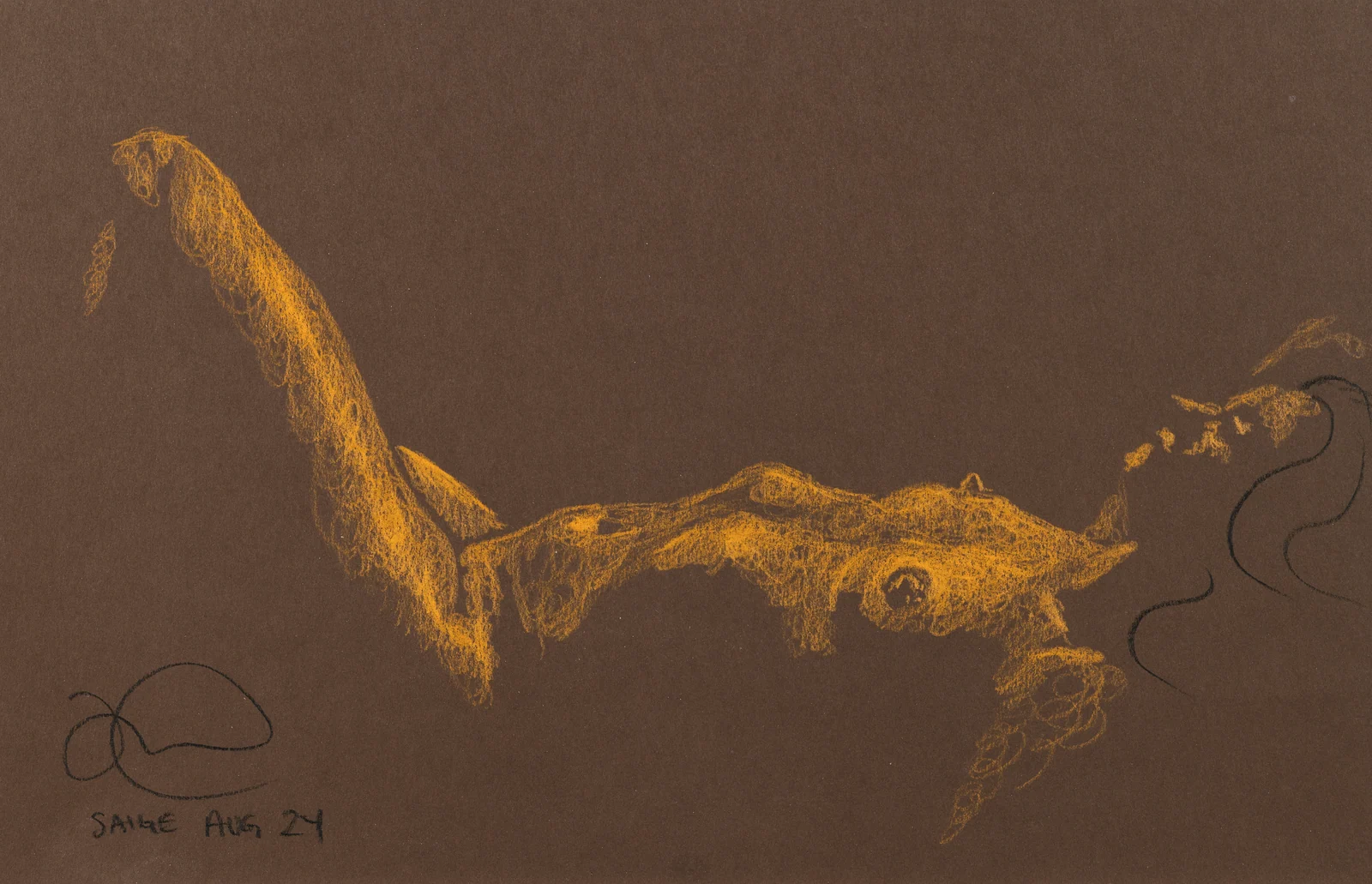 Lying-supine figure, side view by Riley Adamson