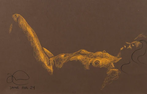 Lying-supine figure, side view by Riley Adamson