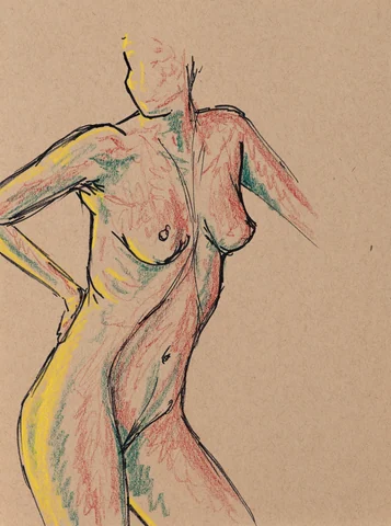 Figure drawing, front view by Riley Adamson