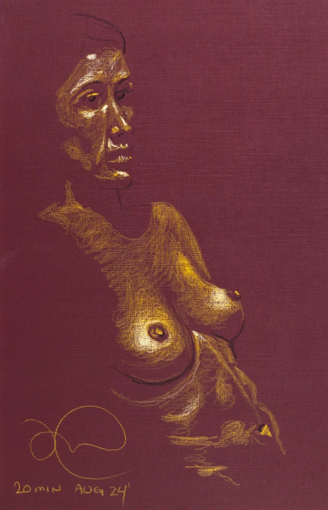 Seated figure, front view by Riley Adamson
