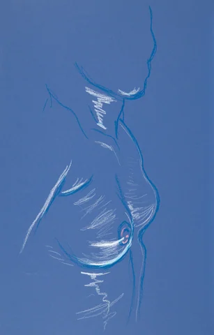 Standing figure, side view by Riley Adamson
