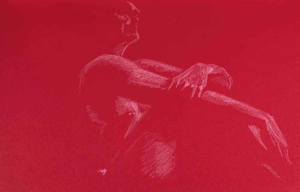 Seated figure, back view by Riley Adamson