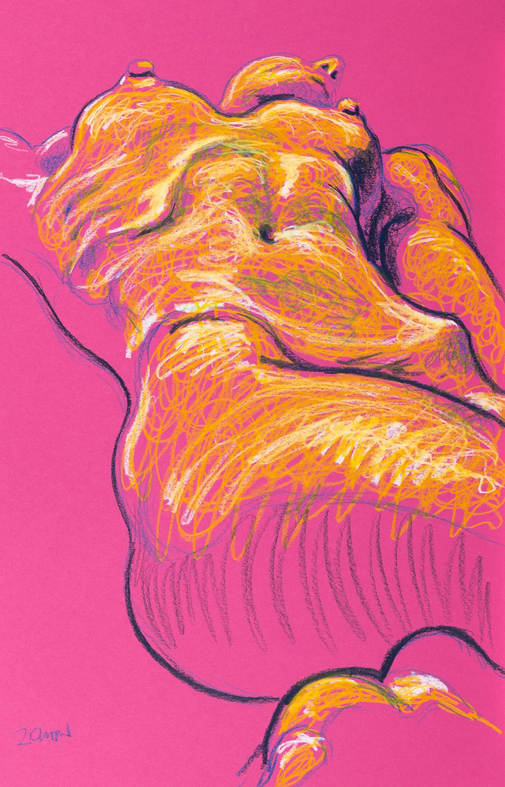 Lying-supine figure, from-below view by Riley Adamson