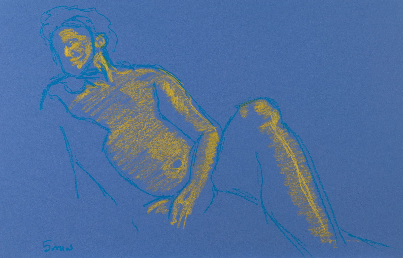 Seated figure, front view by Riley Adamson
