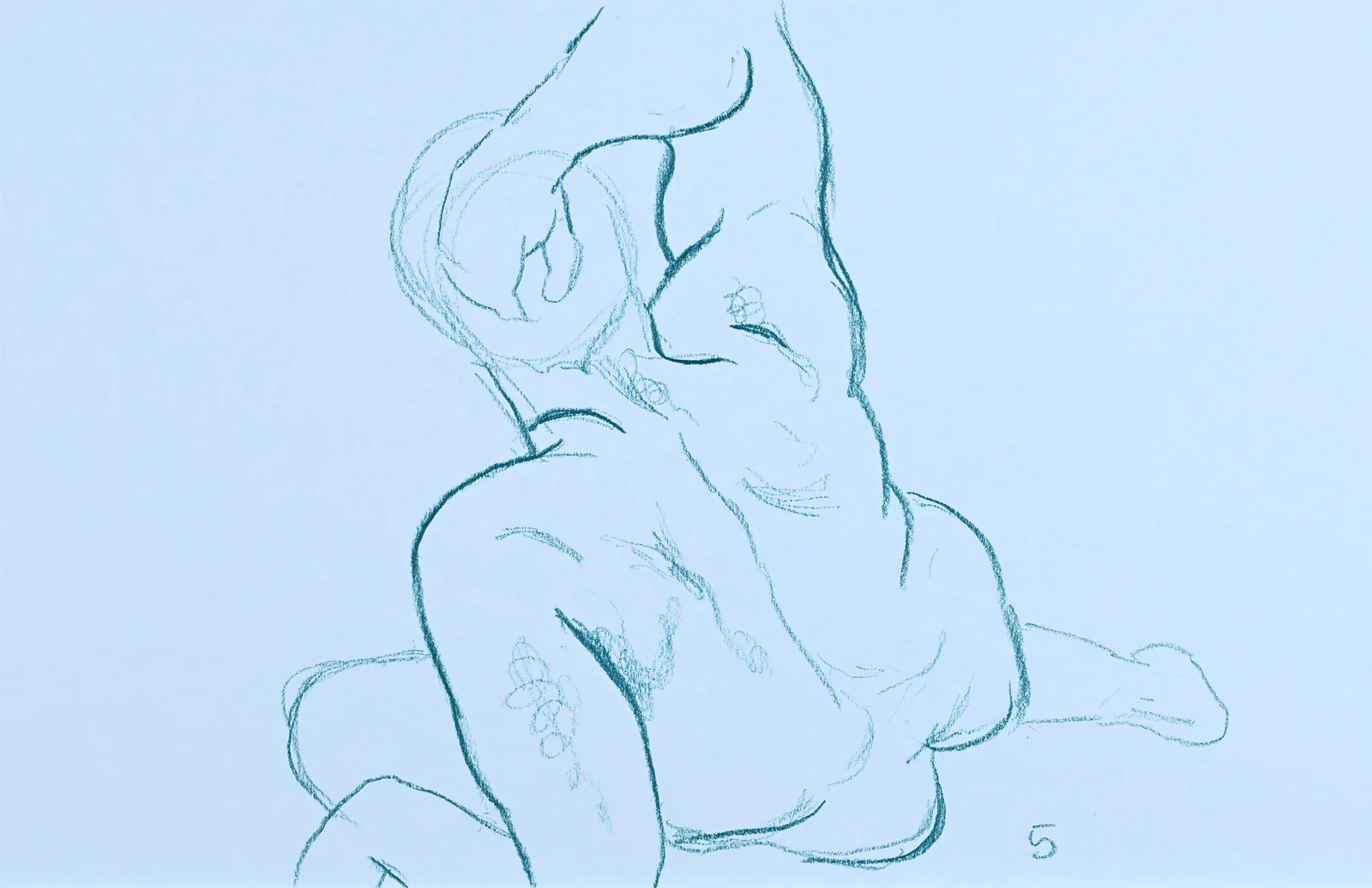 Lying-side figure, side view by Riley Adamson