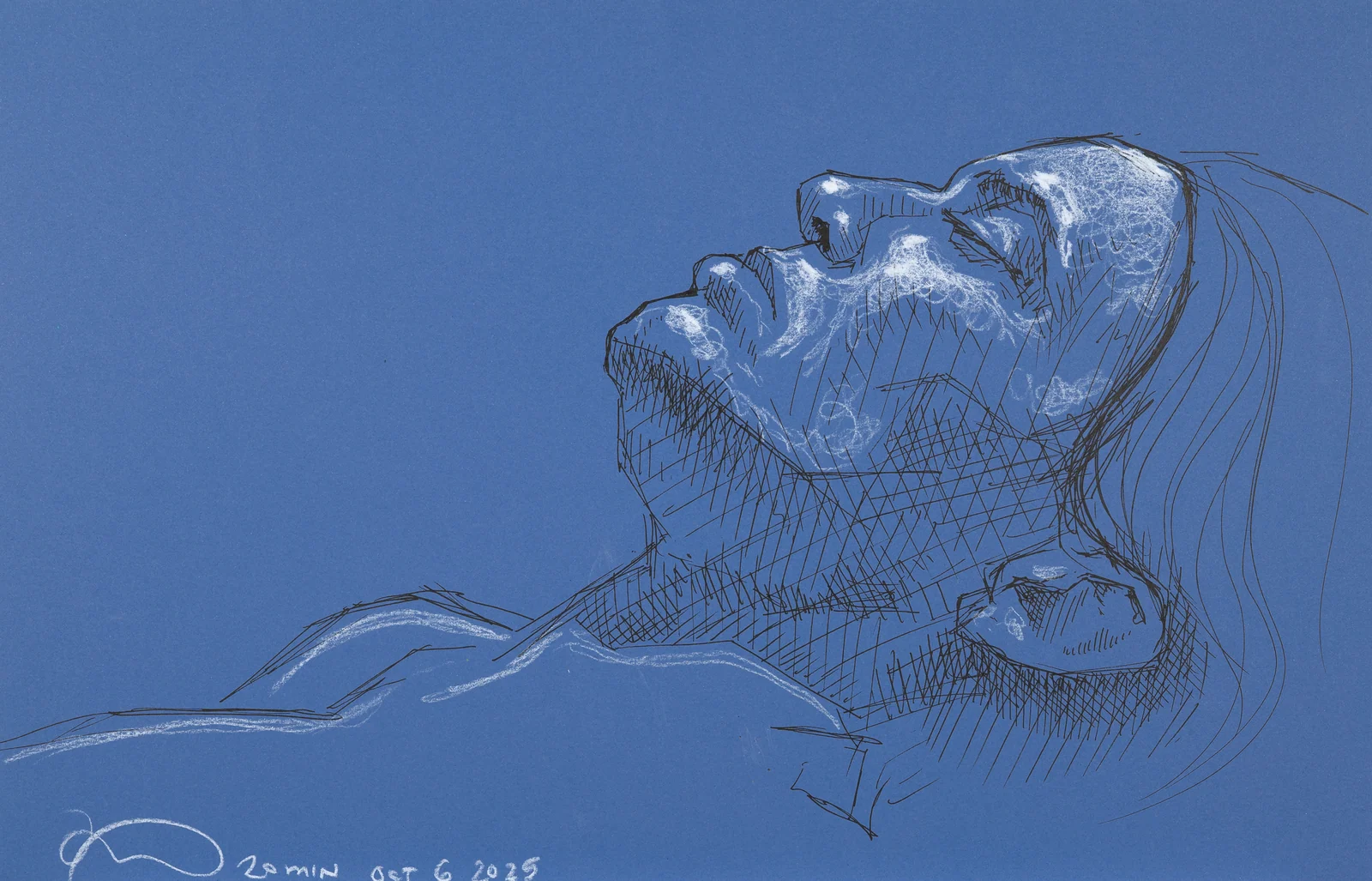 Lying-supine figure, side view by Riley Adamson