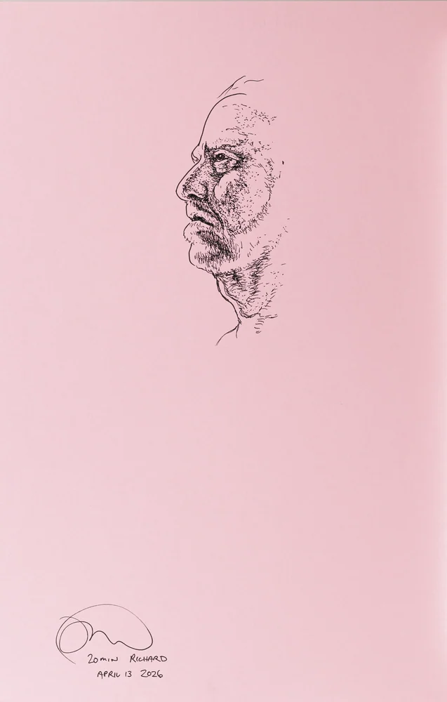Figure drawing, side view by Riley Adamson
