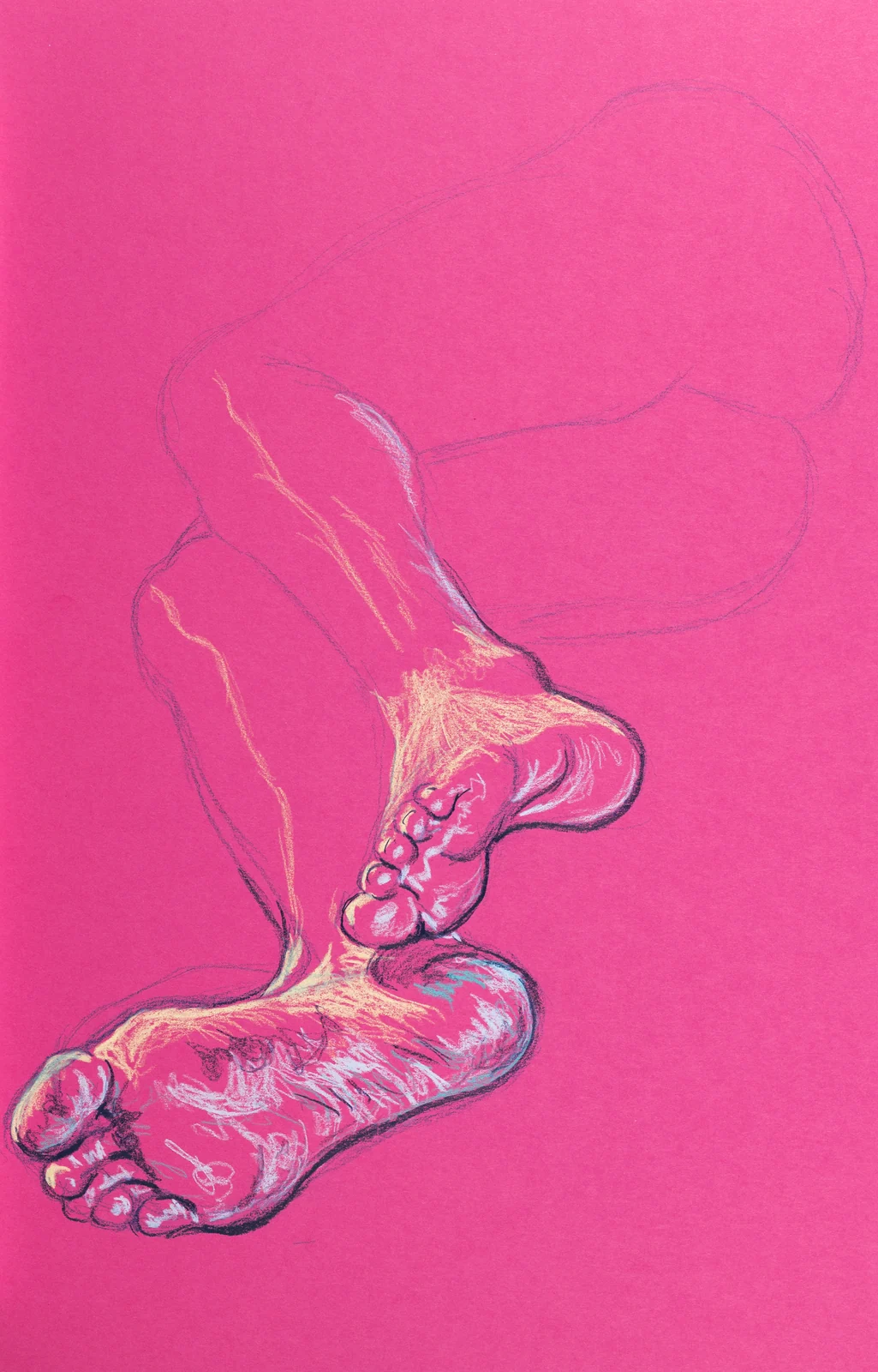 Lying-side figure, from-below view by Riley Adamson