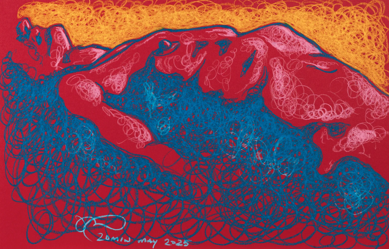 Lying-supine figure, side view by Riley Adamson