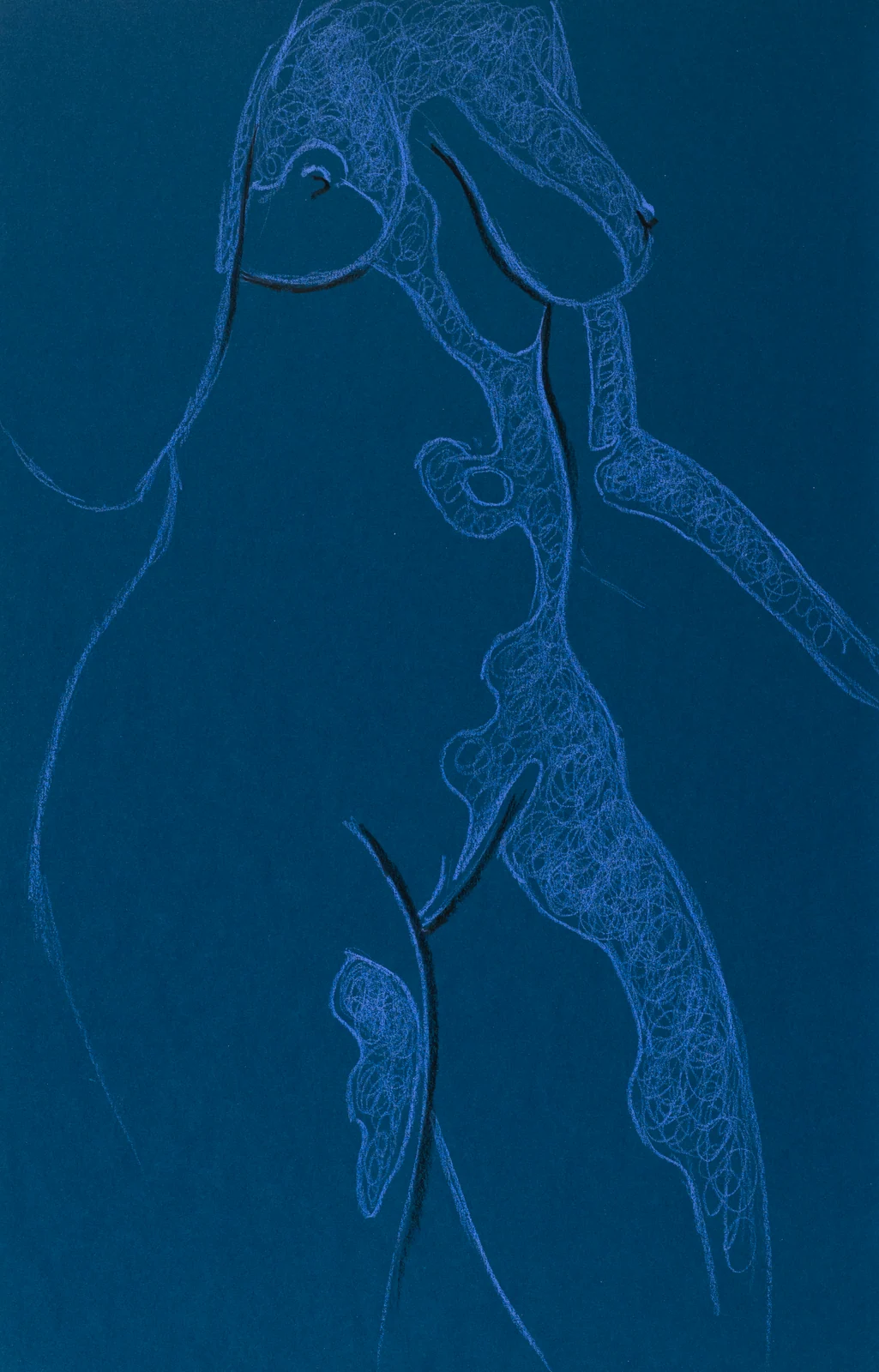 Figure drawing, side view by Riley Adamson