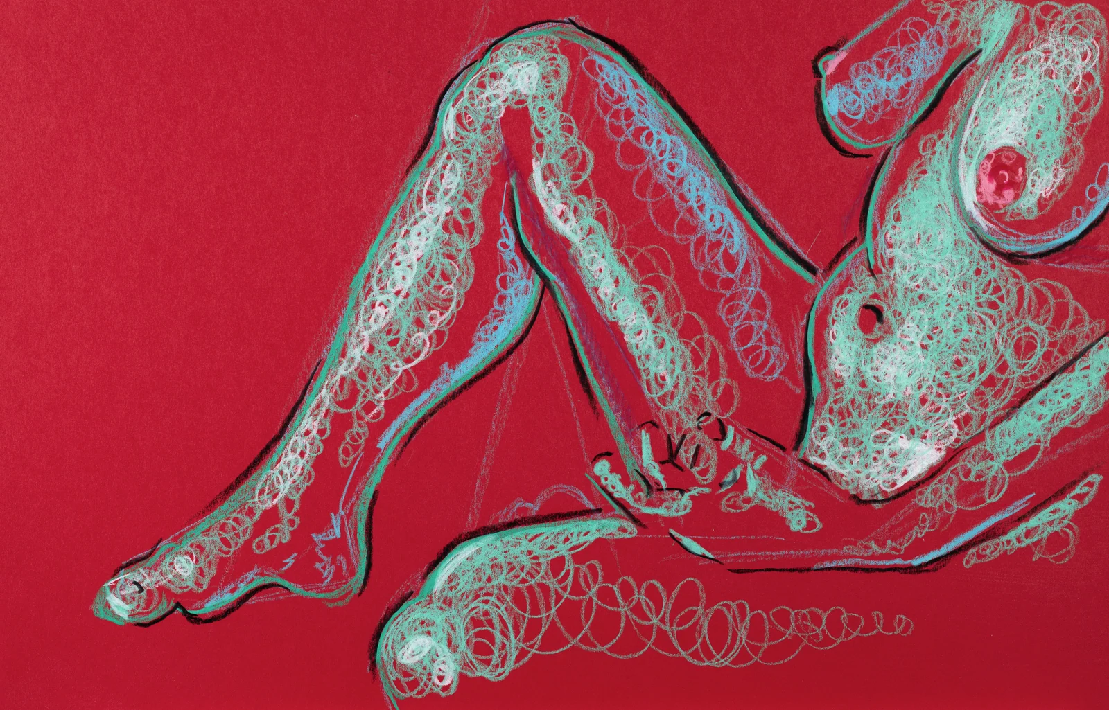 Seated figure, side view by Riley Adamson