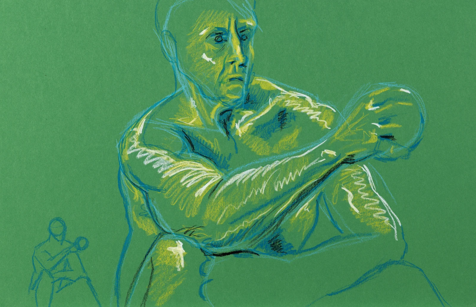 Seated figure, front view by Riley Adamson